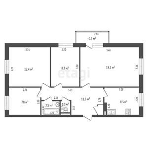 4-к квартира, вторичка, 70м2, 3/5 этаж