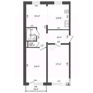 3-к квартира, вторичка, 70м2, 3/5 этаж