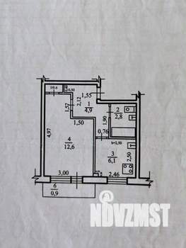 1-к квартира, вторичка, 28м2, 3/5 этаж