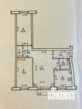 3-к квартира, вторичка, 59м2, 4/5 этаж