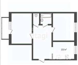 2-к квартира, вторичка, 51м2, 1/5 этаж