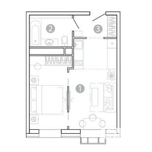1-к квартира, вторичка, 37м2, 4/15 этаж