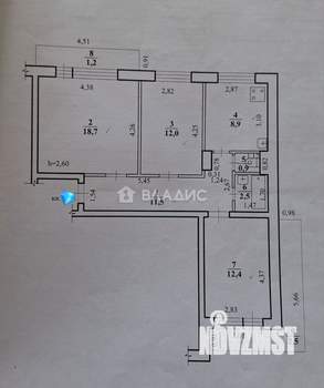 3-к квартира, вторичка, 67м2, 4/7 этаж