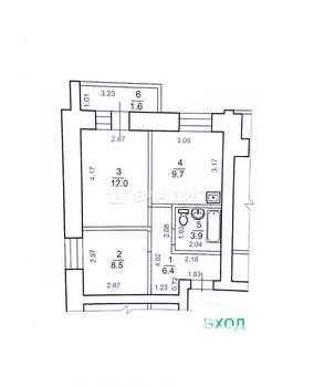 2-к квартира, вторичка, 41м2, 5/9 этаж