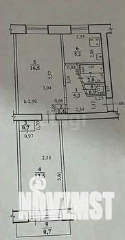 2-к квартира, вторичка, 44м2, 3/5 этаж