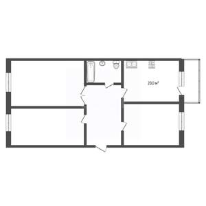3-к квартира, вторичка, 90м2, 1/3 этаж