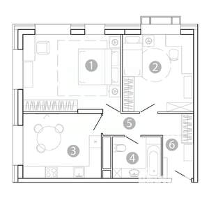 2-к квартира, вторичка, 59м2, 4/15 этаж