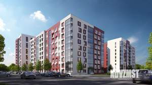 1-к квартира, строящийся дом, 44м2, 4/9 этаж