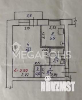1-к квартира, вторичка, 31м2, 2/5 этаж
