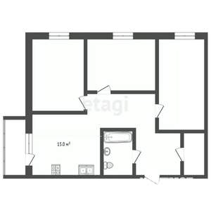 3-к квартира, вторичка, 80м2, 14/17 этаж