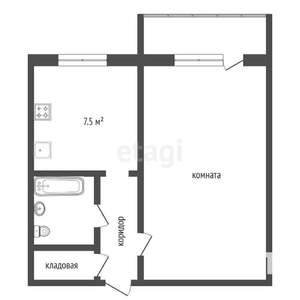1-к квартира, вторичка, 35м2, 5/5 этаж