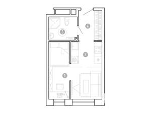 1-к квартира, вторичка, 29м2, 3/15 этаж
