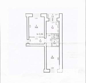 2-к квартира, вторичка, 49м2, 4/5 этаж