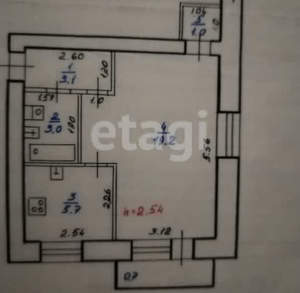 1-к квартира, вторичка, 32м2, 3/4 этаж