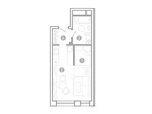 1-к квартира, вторичка, 30м2, 8/15 этаж