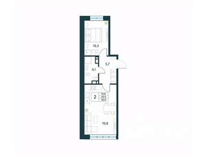 2-к квартира, вторичка, 40м2, 5/10 этаж
