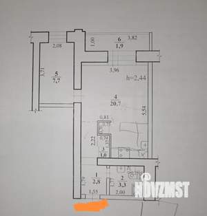 1-к квартира, вторичка, 37м2, 7/9 этаж