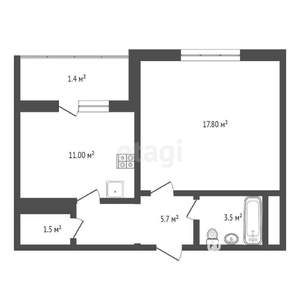 1-к квартира, вторичка, 40м2, 15/16 этаж