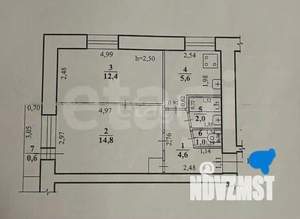 2-к квартира, вторичка, 40м2, 2/5 этаж
