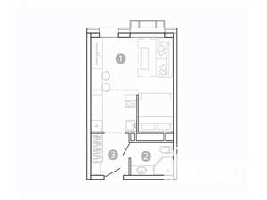 1-к квартира, вторичка, 29м2, 13/15 этаж