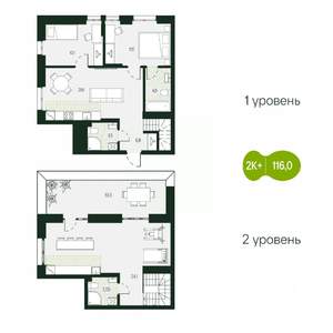 3-к квартира, вторичка, 116м2, 8/18 этаж