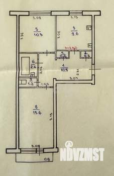 2-к квартира, вторичка, 51м2, 2/5 этаж