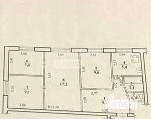 4-к квартира, вторичка, 61м2, 1/5 этаж