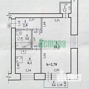 1-к квартира, вторичка, 31м2, 2/2 этаж