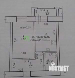 1-к квартира, вторичка, 40м2, 1/10 этаж