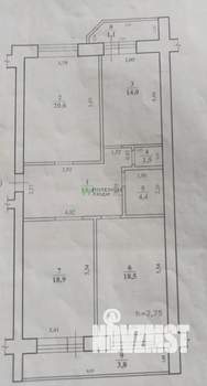 3-к квартира, вторичка, 97м2, 6/9 этаж