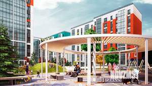 3-к квартира, строящийся дом, 75м2, 1/9 этаж