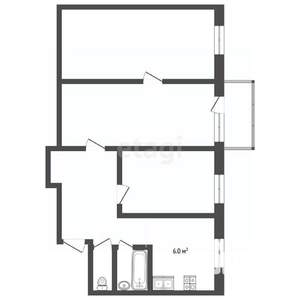 3-к квартира, вторичка, 62м2, 3/5 этаж
