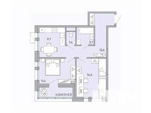 2-к квартира, вторичка, 56м2, 15/18 этаж