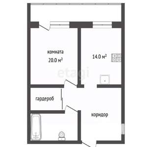 1-к квартира, вторичка, 38м2, 8/9 этаж