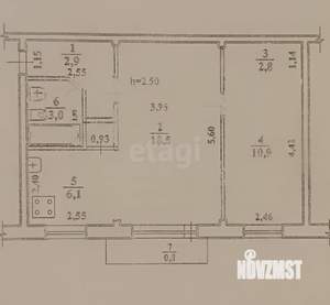 2-к квартира, вторичка, 45м2, 3/5 этаж