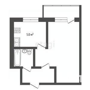 1-к квартира, вторичка, 27м2, 3/4 этаж