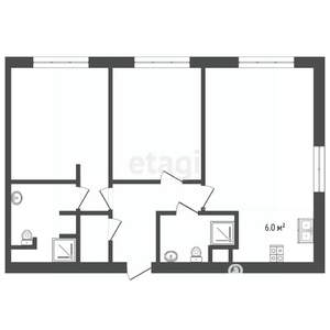 2-к квартира, вторичка, 71м2, 7/7 этаж