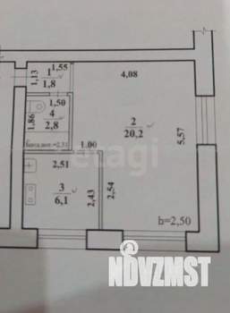 1-к квартира, вторичка, 31м2, 5/5 этаж