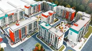 2-к квартира, строящийся дом, 43м2, 4/9 этаж