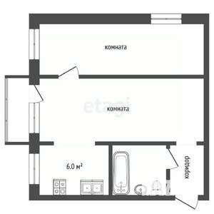2-к квартира, вторичка, 48м2, 5/5 этаж