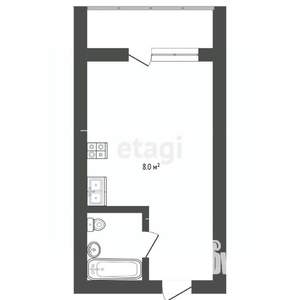 Студия квартира, вторичка, 28м2, 7/9 этаж