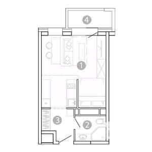 1-к квартира, вторичка, 30м2, 5/15 этаж
