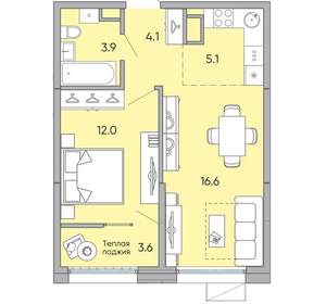 1-к квартира, вторичка, 26м2, 6/10 этаж