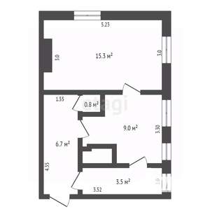 1-к квартира, вторичка, 35м2, 1/2 этаж