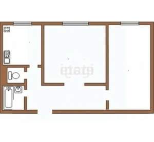 2-к квартира, вторичка, 51м2, 1/9 этаж