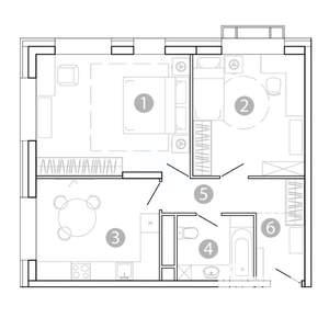 2-к квартира, вторичка, 59м2, 4/15 этаж