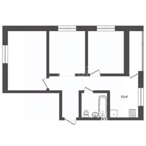 3-к квартира, вторичка, 74м2, 4/10 этаж