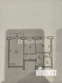 2-к квартира, вторичка, 44м2, 3/5 этаж