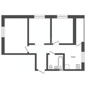 3-к квартира, вторичка, 74м2, 4/10 этаж