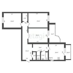 3-к квартира, вторичка, 98м2, 6/9 этаж